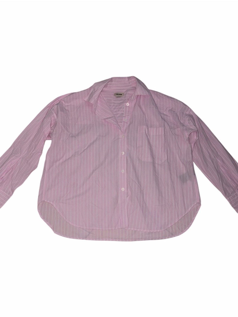 Zadig & Voltaire Pink Stripe Button-Up Top